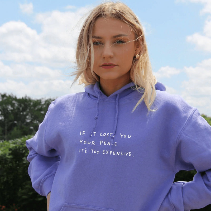 Women's hoodie with inspiring quote and comfortable fit Lune London