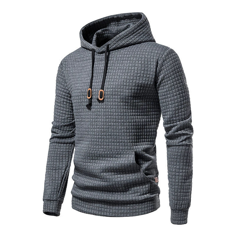 Men's hoodie with textured surface and practical kangaroo pockets Lune London