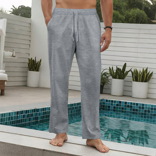 Casual lounge pants for men with elastic waistband and structured design Amarae