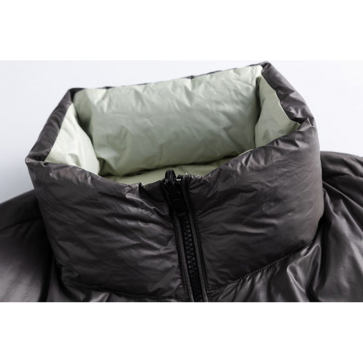 Unisex Padded Oversized Quilted Jacket with Light Thermal Padding and Stand-up Collar Amarae