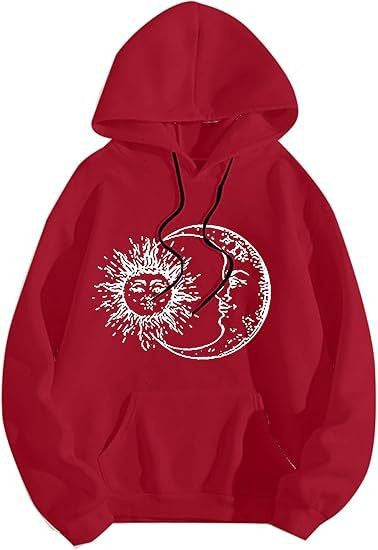 Women's hoodie with artistic sun-moon motif Chic & Stil