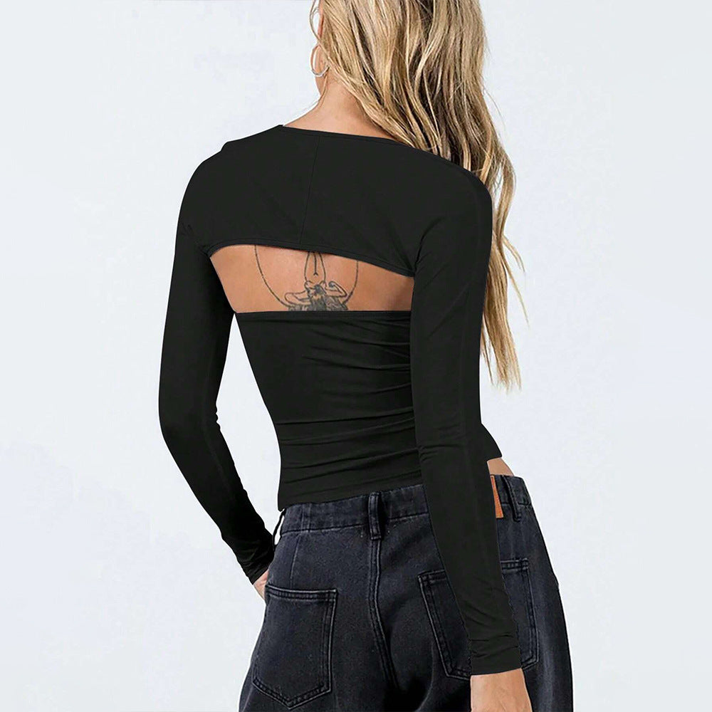 Haut à manches longues pour femmes avec col bateau élégant et coupe près du corps Chic & Stil