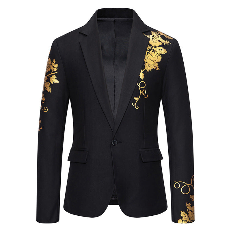 Elegant blazer for men with gold floral pattern Lune London