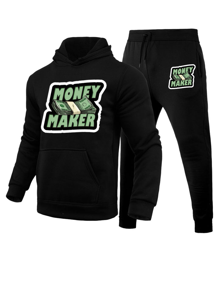 Comfortable women's hoodie and jogger pants set with motivating print Lune London