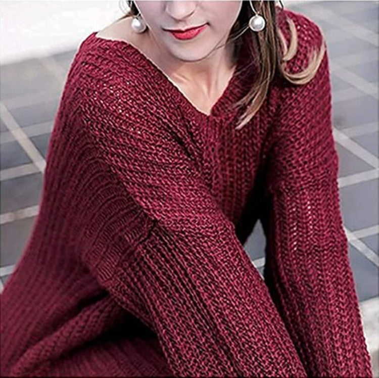 Ladies chunky knit pullover in soft material and loose fit Lune London