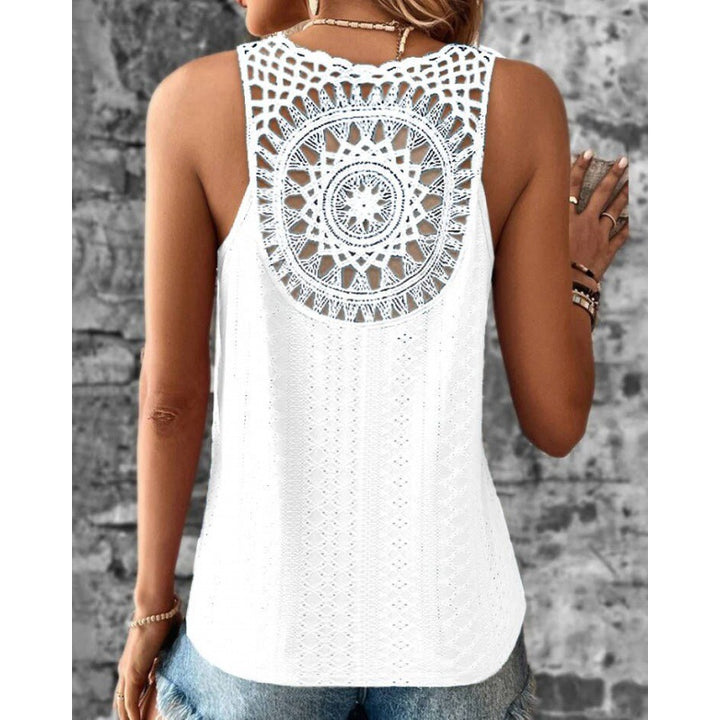 Lune London Crochet Back Tank Top for Women
