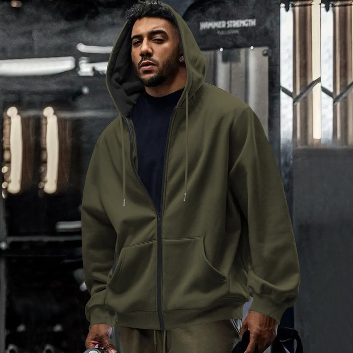 Men's Zip-Up Hoodie with Pockets Lune London
