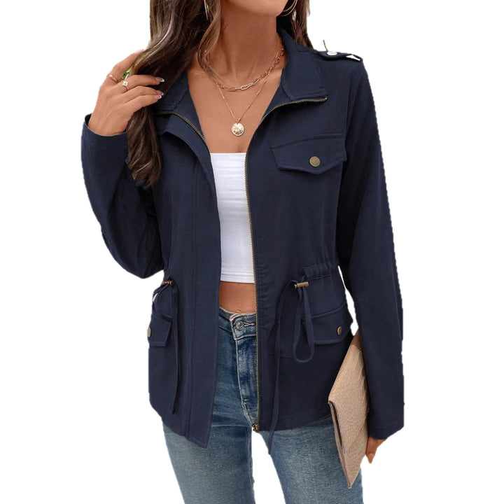 Women Urban Utility Jacket with Adjustable Belt Amarae