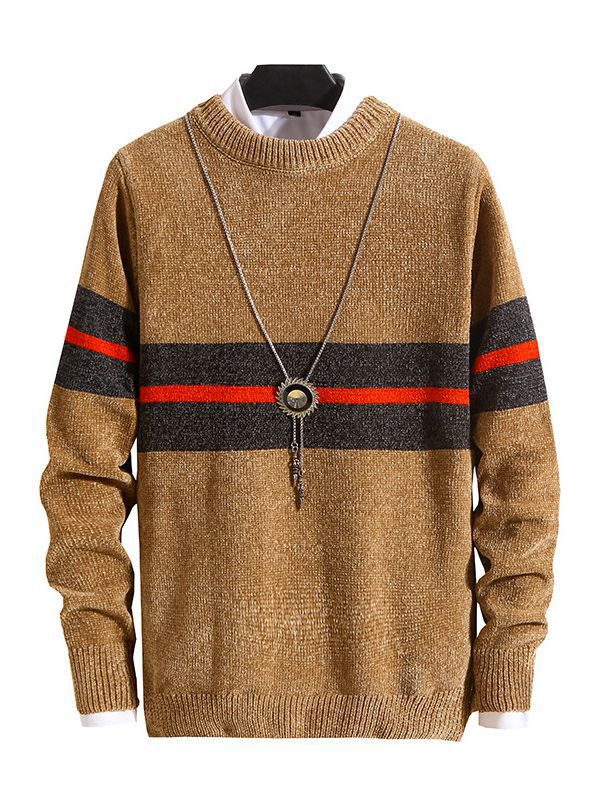 Trendy men's sweater with striped design and great comfort Lune London