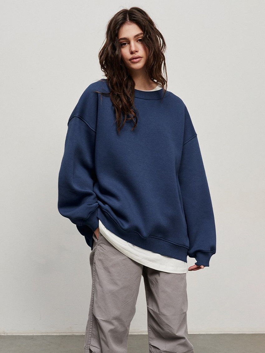 Lune London | Women's Oversized Sweatshirt In Casual Style with Oversized Sleeves and Elastic Cuffs
