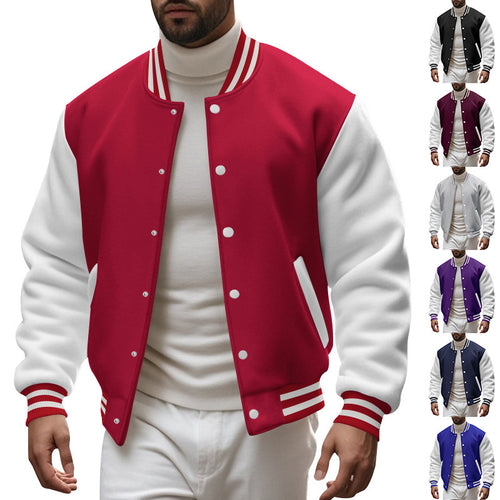 Casual bomber jacket for men with contrasting sleeves and a classic fit Amarae