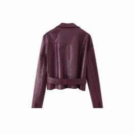 Veste en simili cuir pour femmes avec ceinture stylée Chic & Stil