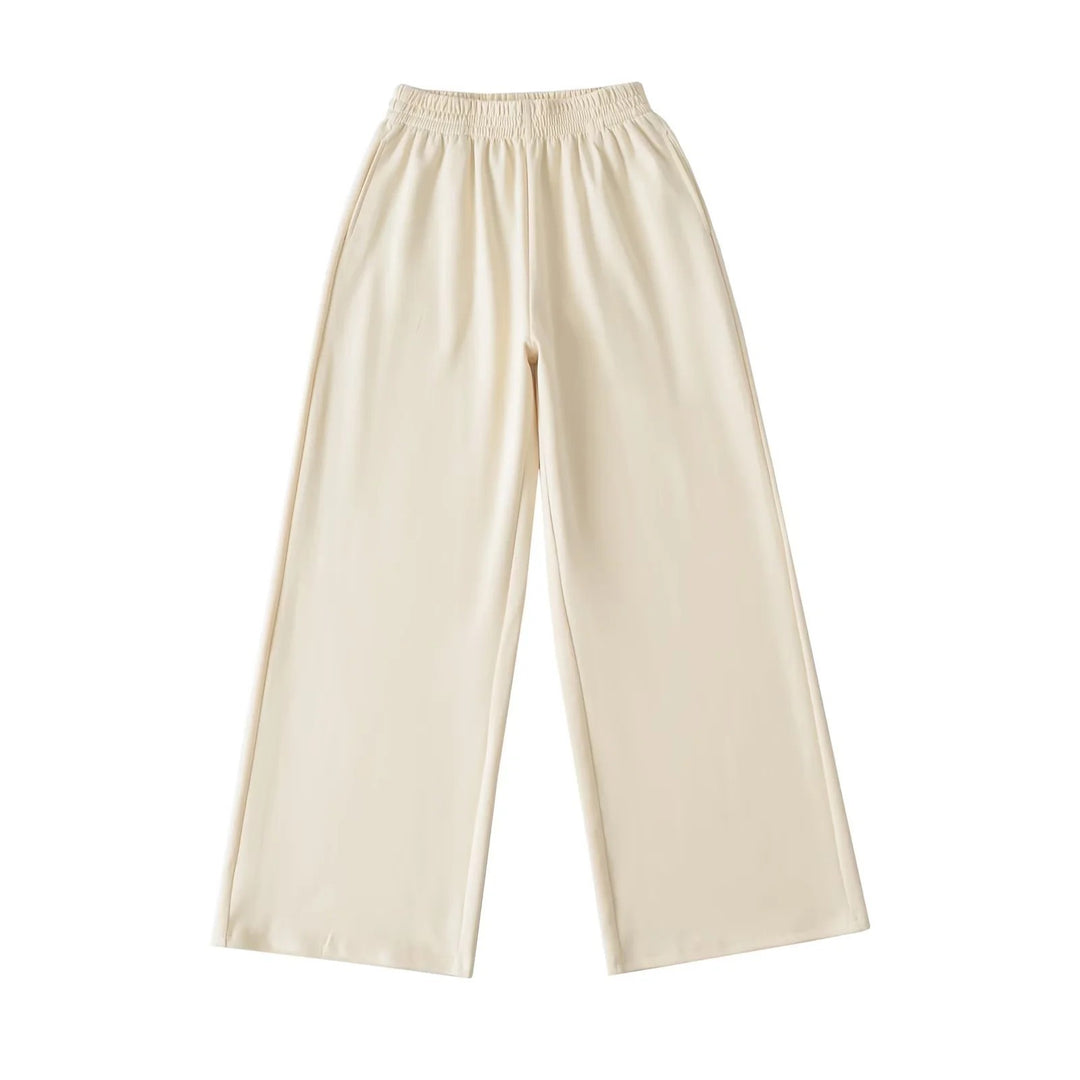 Wide jersey pants for women with elastic waist Lune London