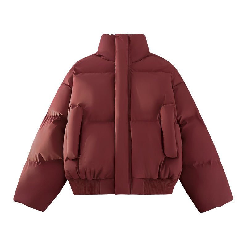 Trendy padded jacket for men with high collar and practical pockets Lune London