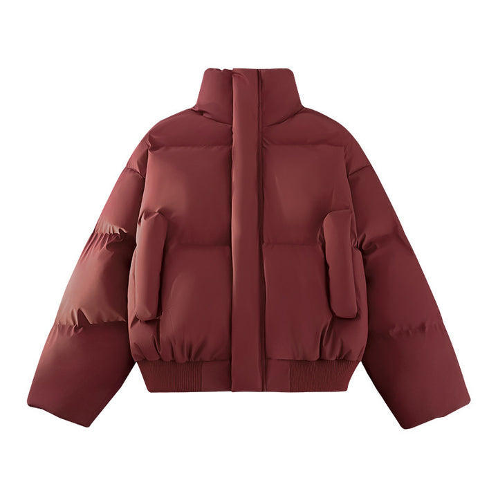 Trendy padded jacket for men with high collar and practical pockets Lune London