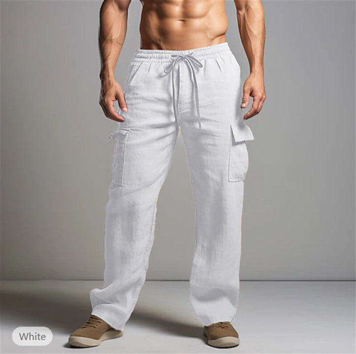 Men's cargo pants with elastic waistband and practical side pockets Lune London