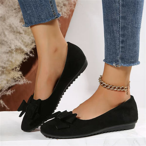 Elegant women's ballerinas with bow detail Amarae
