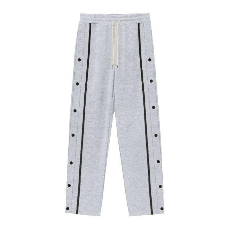 Men's sports training pants with snap button details Lune London