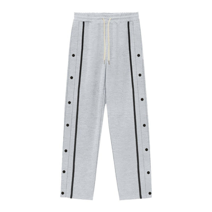 Men's sports training pants with snap button details Lune London