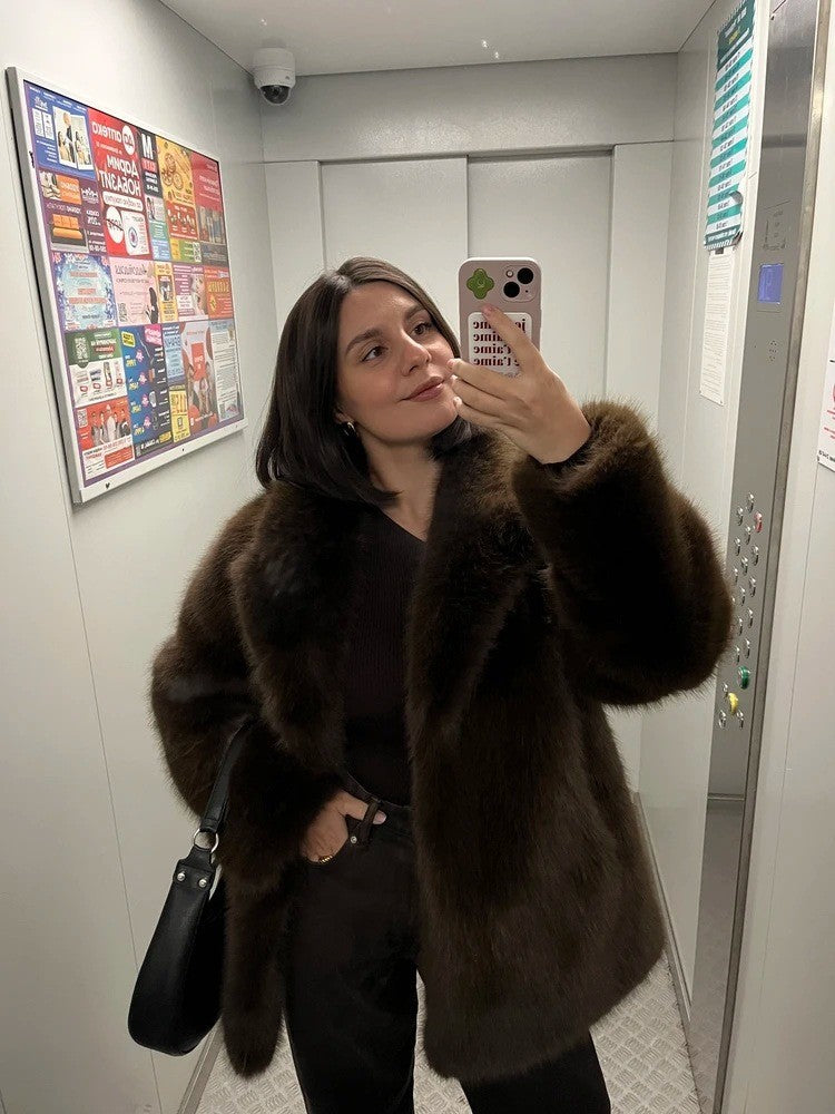 Faux fur coat for women Lune London