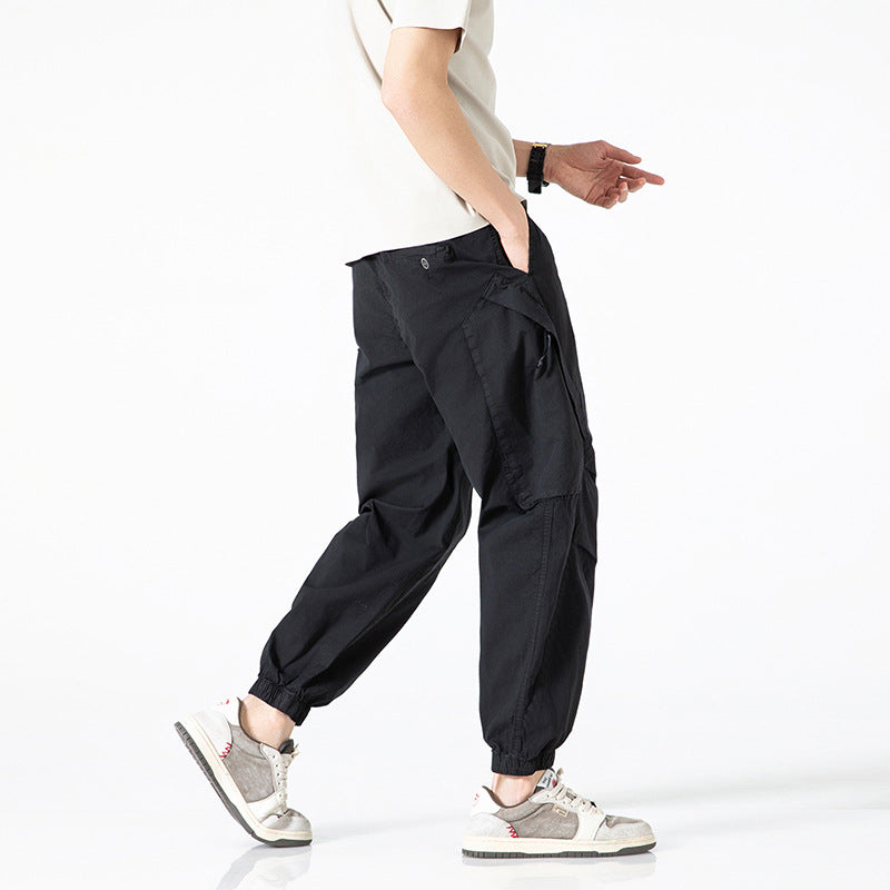 Casual cargo pants for men with elastic waist Lune London