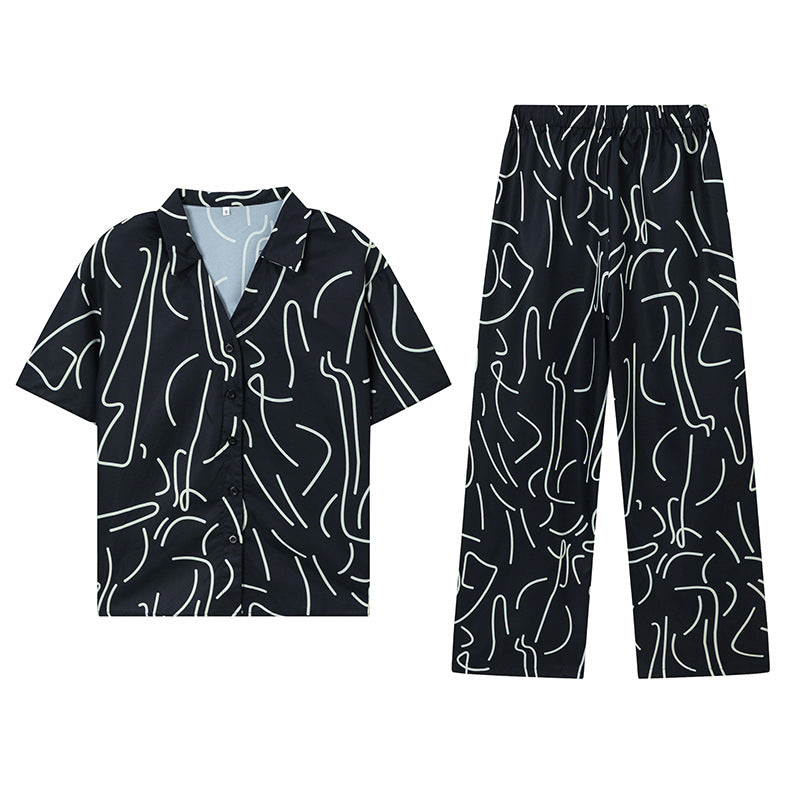 Lune London abstract pattern loungewear set for women