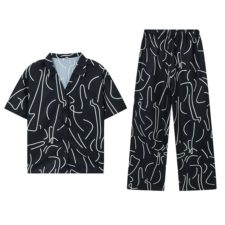 Lune London abstract pattern loungewear set for women