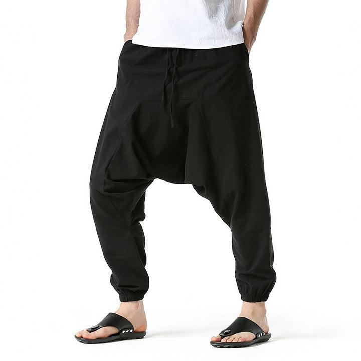 Casual harem pants for men with elastic waist and side pockets Lune London