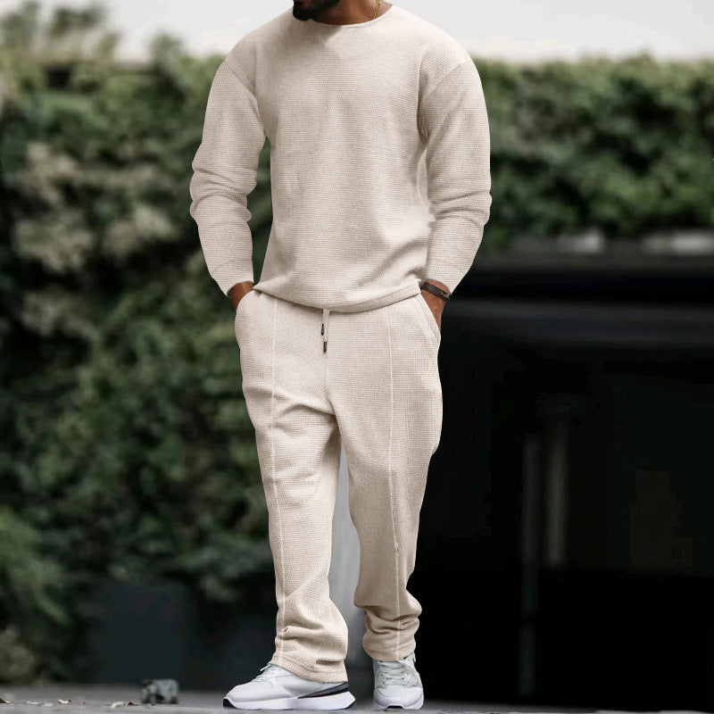 Casual set for men, textured fabric sweatshirt and jogger pants Lune London