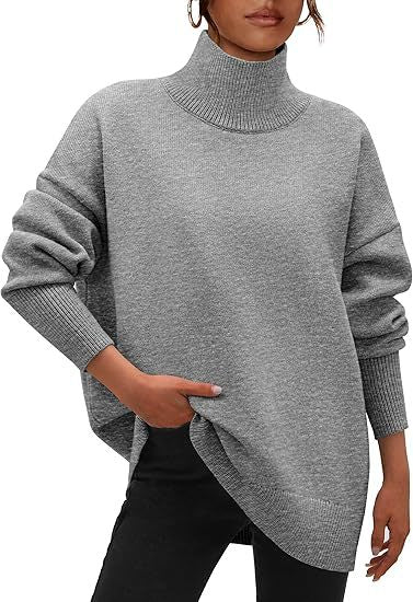 Ladies Oversized Sweater with Turtleneck Lune London