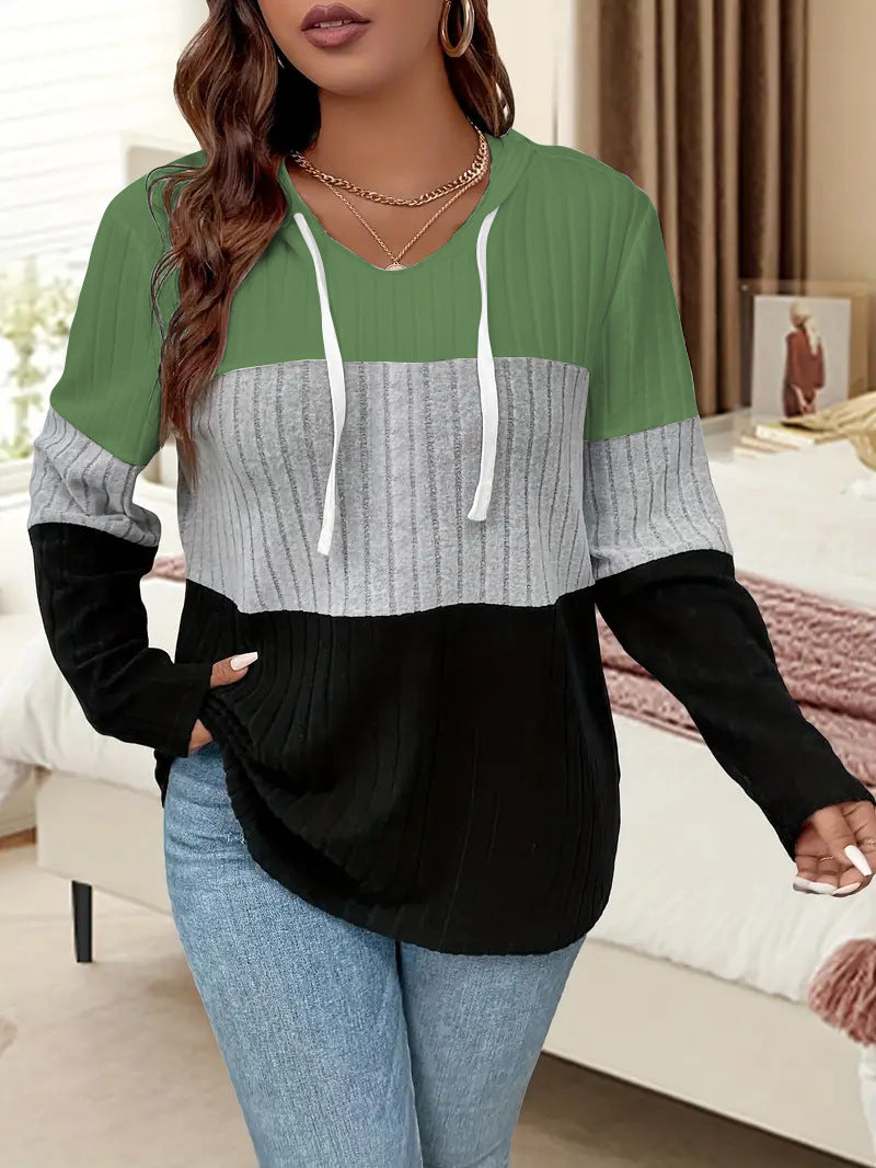 Hooded sweatshirt for ladies with a textured color scheme and a relaxed fit Lune London