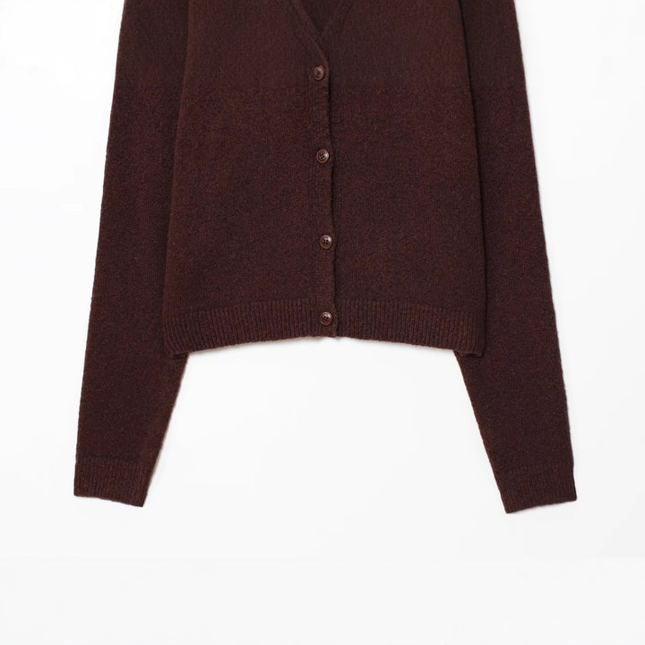 Ladies comfortable knitted cardigan with pretty buttons Lune London