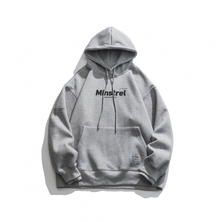 Unisex Oversize Hoodie with minimal logo print, fleece inner lining and kangaroo pocket Amarae