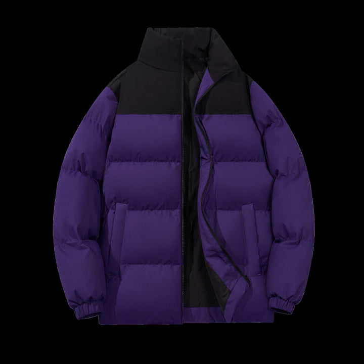 Isolated puffer jacket for men with high collar Lune London