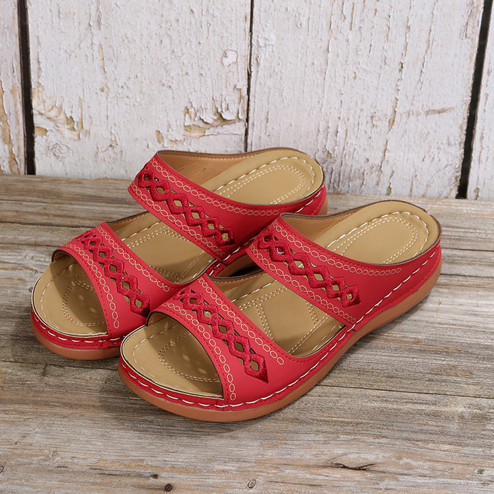 Ladies comfort slide sandals Lune London