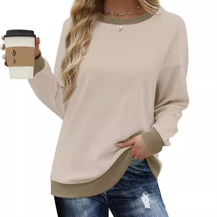 Women's comfortable sweatshirt with raglan sleeves and a decorative collar Lune London