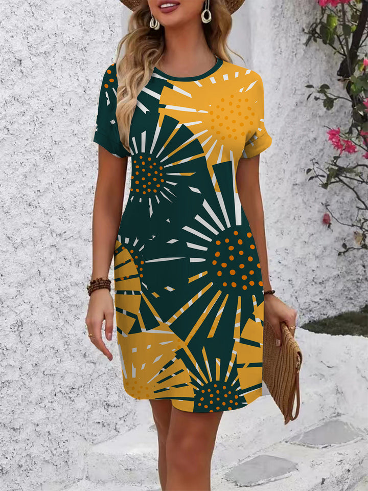 Women colorful mandala dress in casual cut Lune London