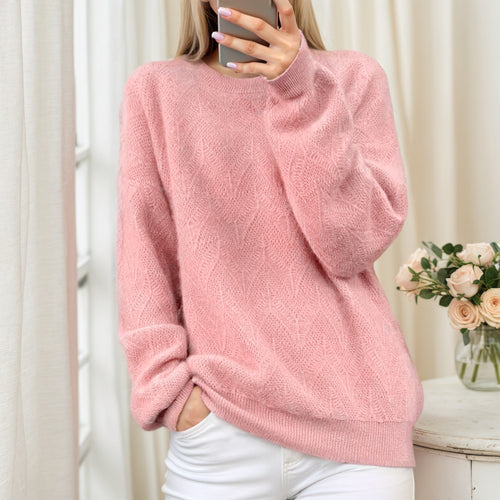 Women's soft knit sweater with elegant pattern Amarae