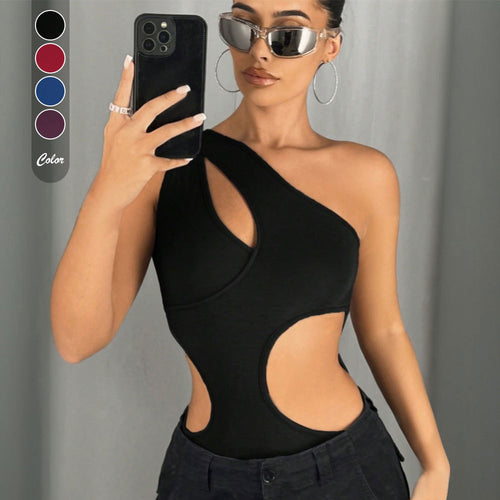 Asymmetrical swimsuit for women with trendy cut-out design Chic & Stil