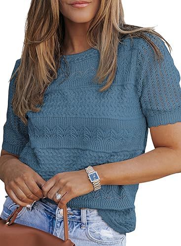 Top en tricot pour femmes avec un design texturé unique Chic & Stil