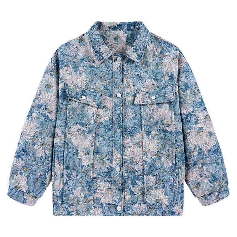 Trendy floral pattern jacket for women Lune London