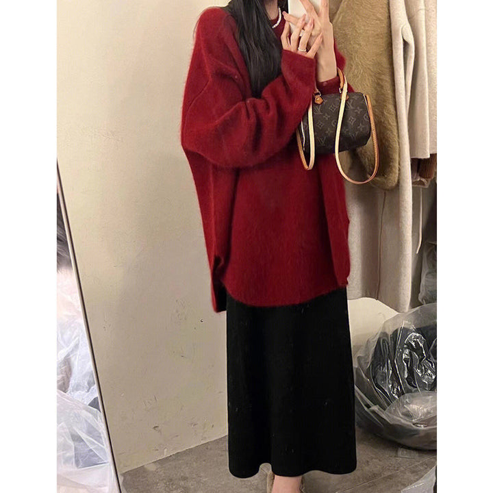 Pull surdimensionné confortable pour femme avec surface texturée et coupe décontractée Chic & Stil
