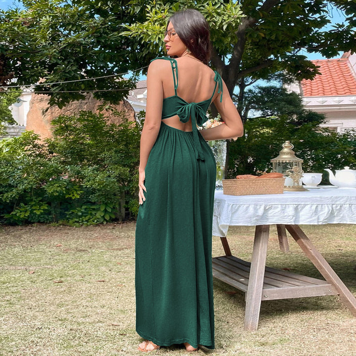 Robe maxi pour femme avec une coupe ample et des bretelles spaghetti réglables Chic & Stil
