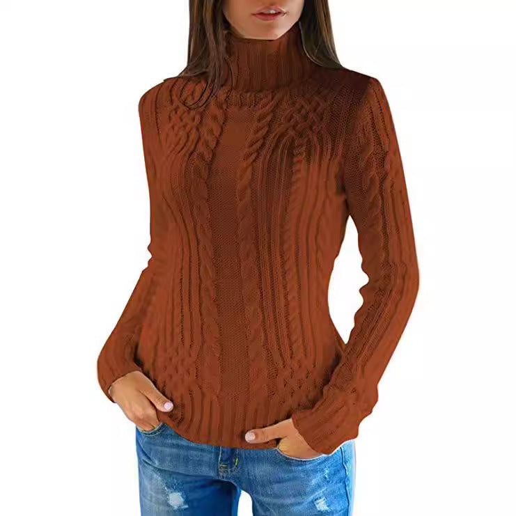 Knitted sweater for women with an elegant cable pattern Lune London