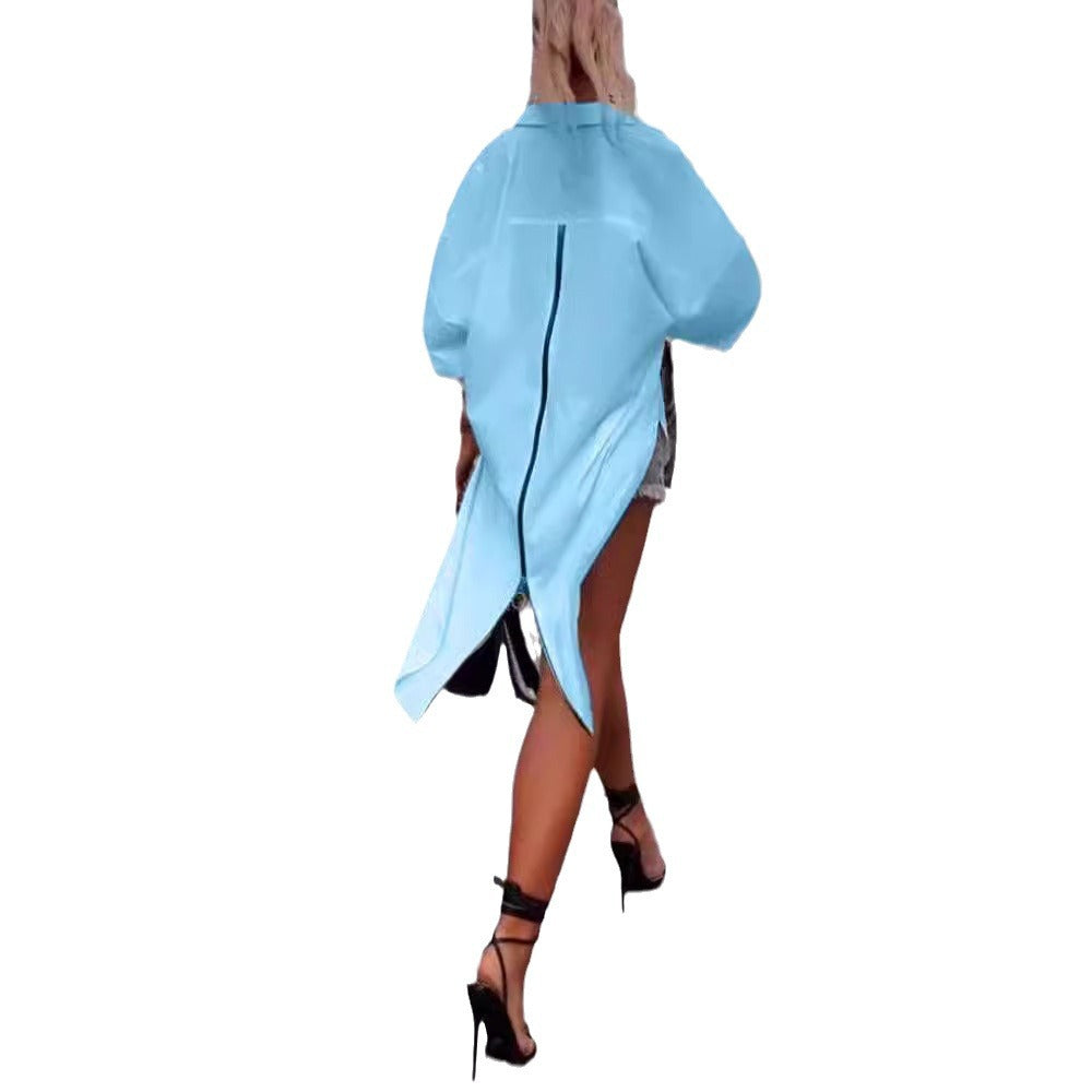Blouson oversized décontracté pour femmes avec fermeture éclair Chic & Stil