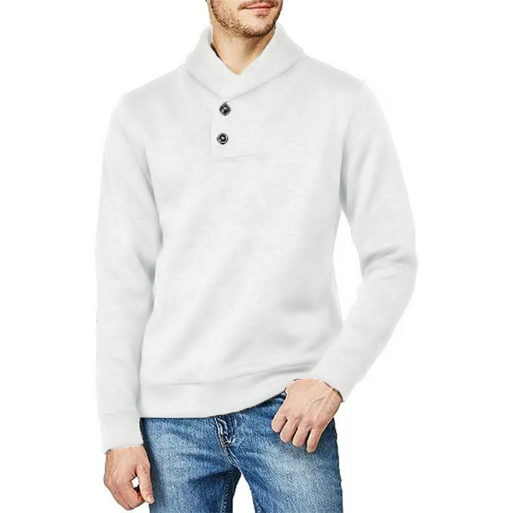 Men's sweater with high collar and button detail Lune London