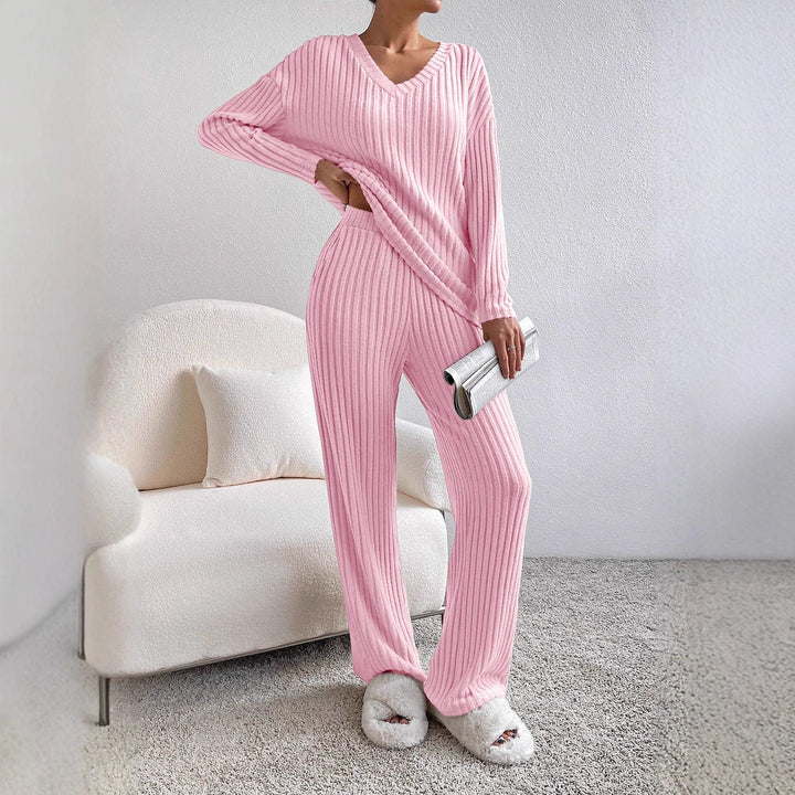 Lune London Comfortable Ribbed Knit Lounge Set for Women