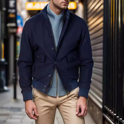 Trendy utility jacket for men with practical pockets Amarae 1760428331