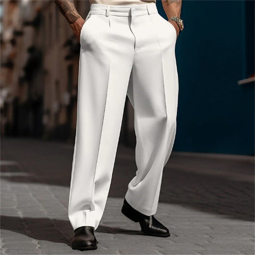 Classic high-waisted wide-leg suit pants for men Amarae
