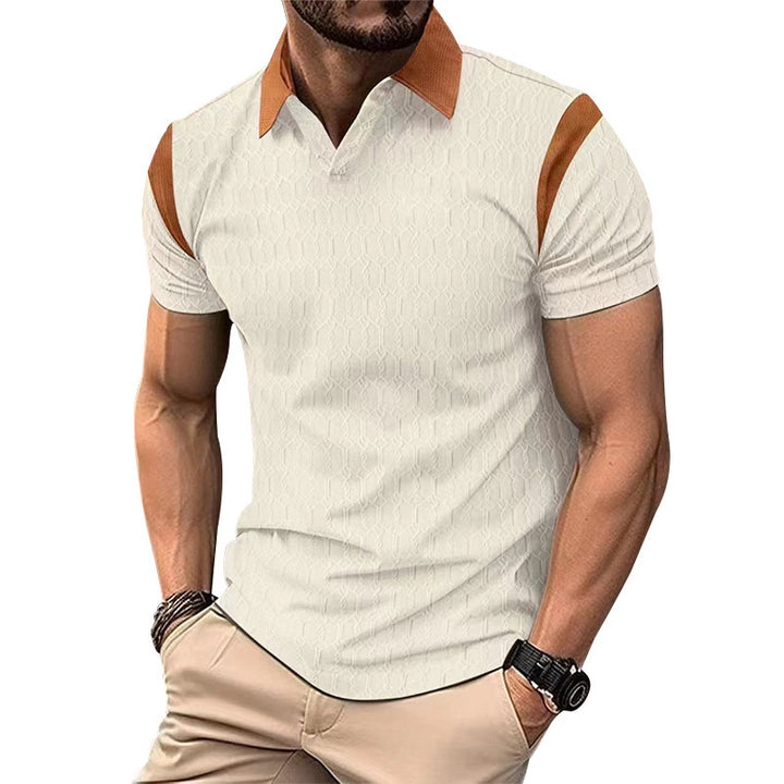 Polo shirt for men with stylish contrast details and a breathable structured design Lune London